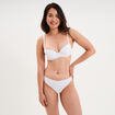 String microfibre sans coutures blanc femme