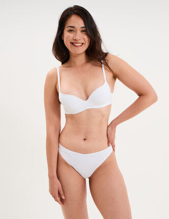 String microfibre sans coutures blanc femme