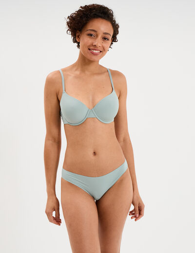 Culotte microfibre sans coutures vert clair femme