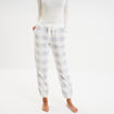Pantalon de pyjama ecru femme