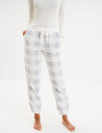 Pantalon de pyjama ecru femme
