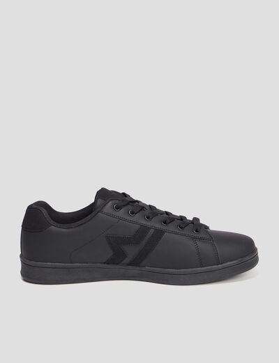 Tennis basses à lacets noir homme