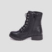 Bottines revers zippées et crantées noir fille