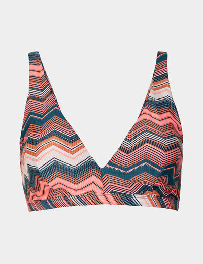 Haut de maillot de bain triangle bleu pétrole femme grande taille