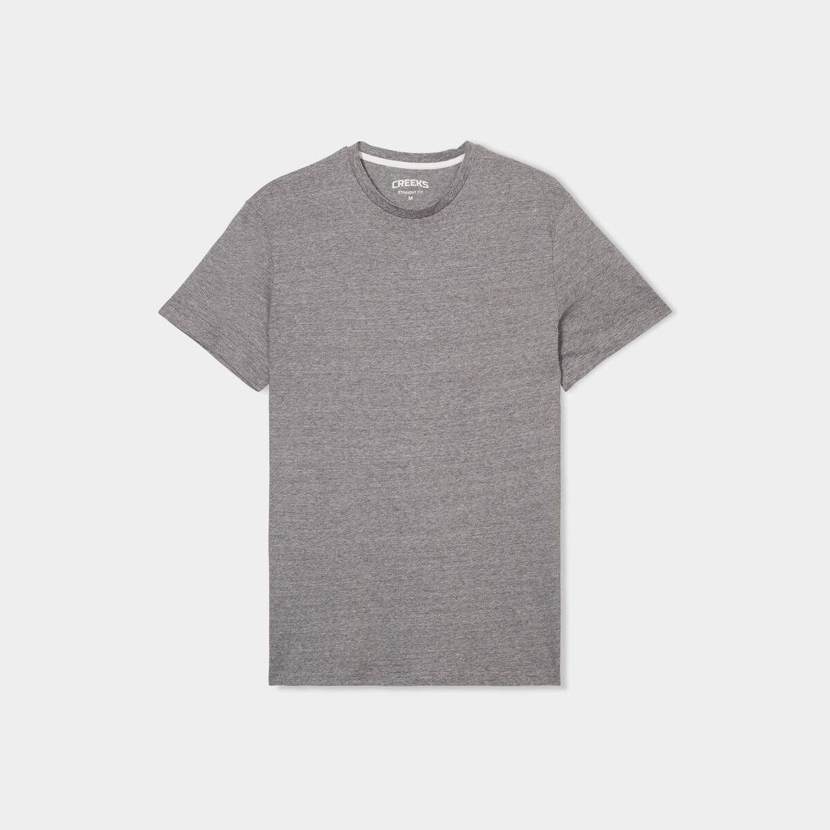 T-shirt col rond manches courtes Creeks gris foncé homme