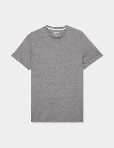 T-shirt col rond manches courtes Creeks gris foncé homme