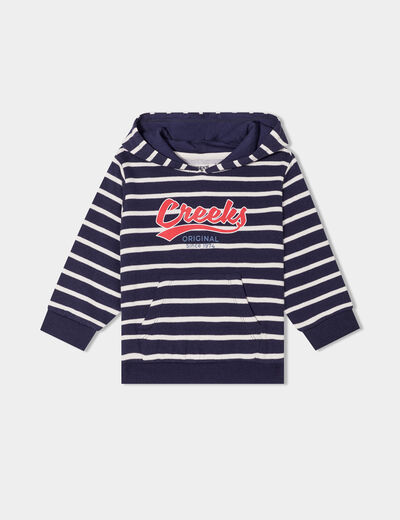 Sweat à capuche hoodie Creeks bleu marine bébé garçon
