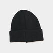 Bonnet avec bord &agrave; revers tricot&eacute; noir homme