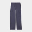 Pantalon cargo droit bleu gris femme