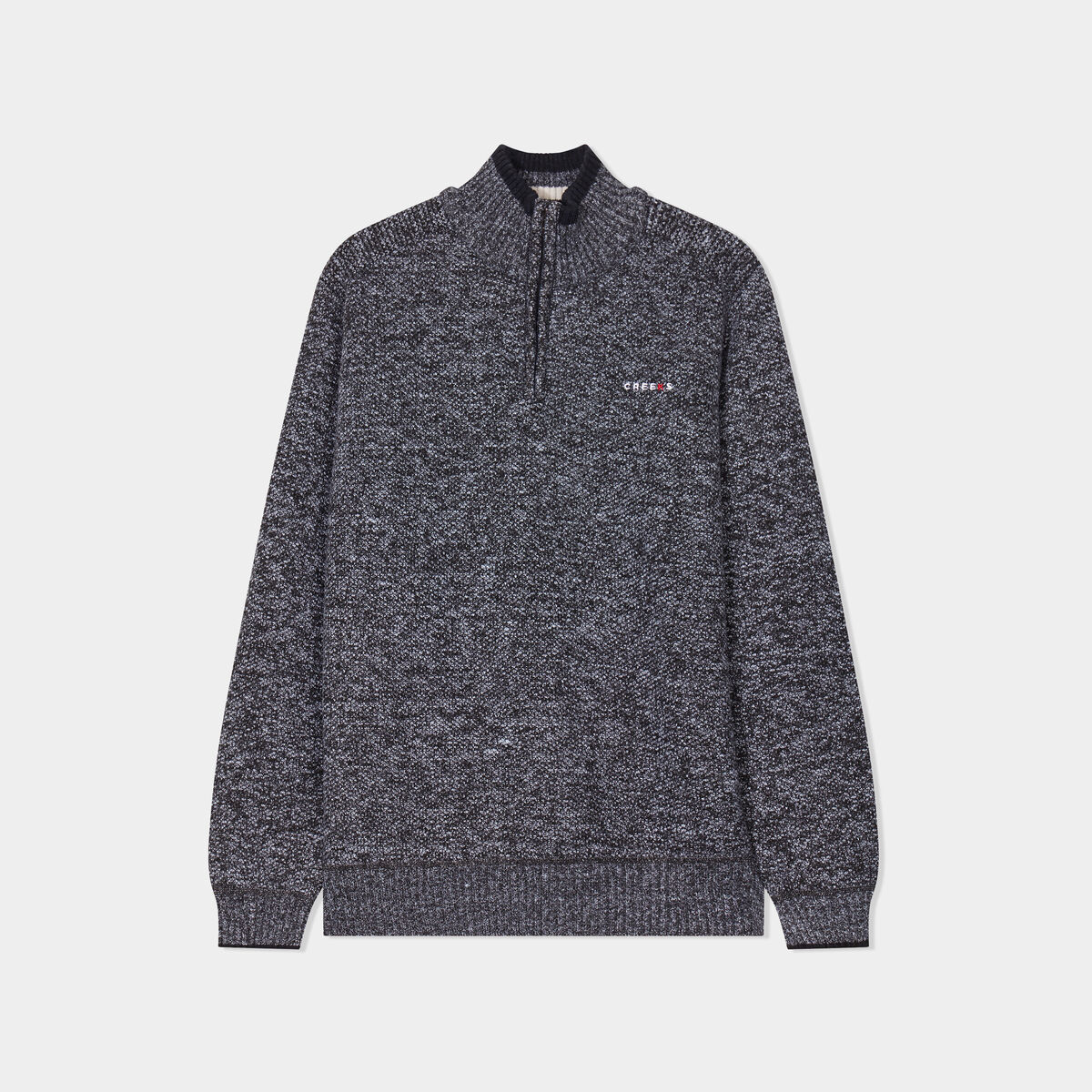 Pull camionneur zippé droit Creeks gris foncé homme