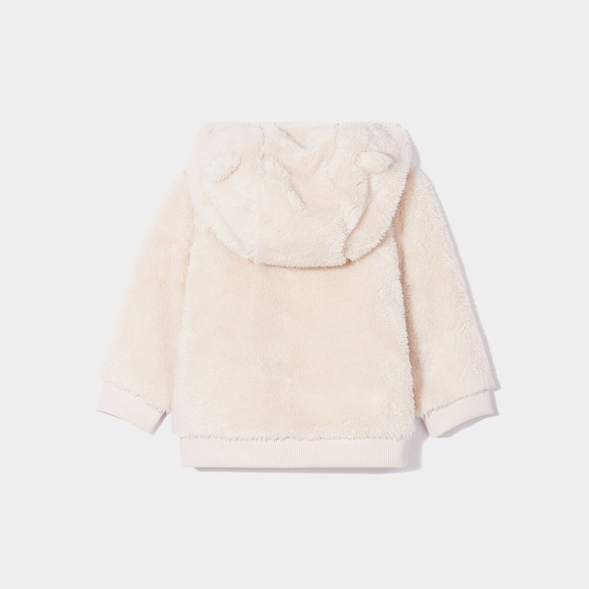 Gilet fausse fourrure zippé à capuche beige bébé garçon