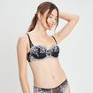 Soutien-gorge balconnet paddé noir femme