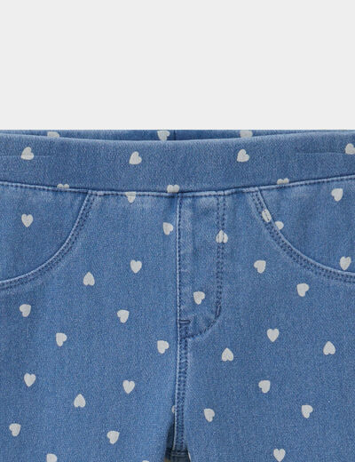 Tregging en jean taille &eacute;lastiqu&eacute;e denim brut b&eacute;b&eacute; fille