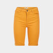 Bermuda slim 5 poches jaune moutarde femme