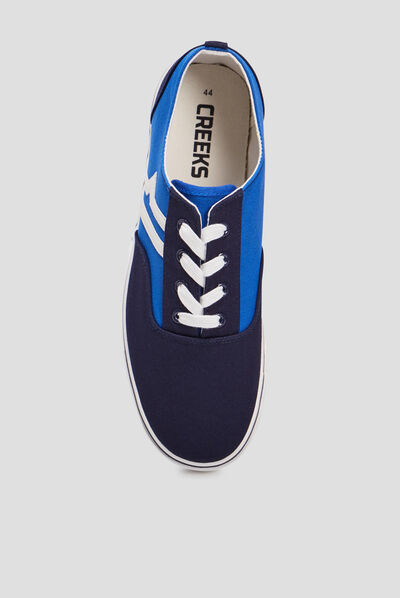 Tennis en toile à lacets Creeks bleu homme