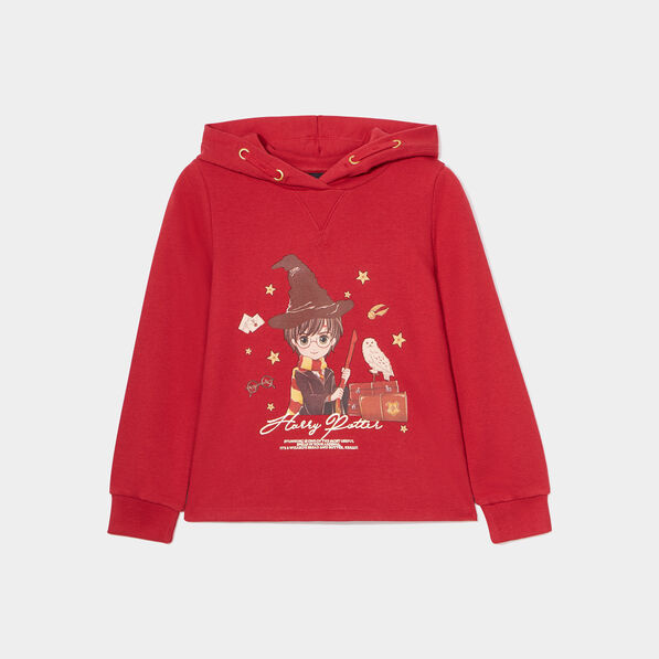 Sweat à capuche hoodie Harry Potter bordeaux fille