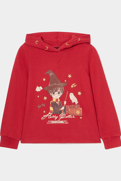Sweat à capuche hoodie Harry Potter bordeaux fille