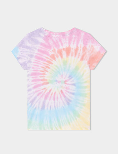 T-shirt col rond manches courtes Stitch multicolore fille