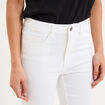 Pantalon capri slim twill 5 poches blanc femme