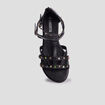 Sandales plates détails bijoux Liberto noir femme