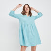 Robe évasée manches 3/4 bleu roi femme