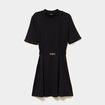 Robe &eacute;vas&eacute;e boucle taille noir femme