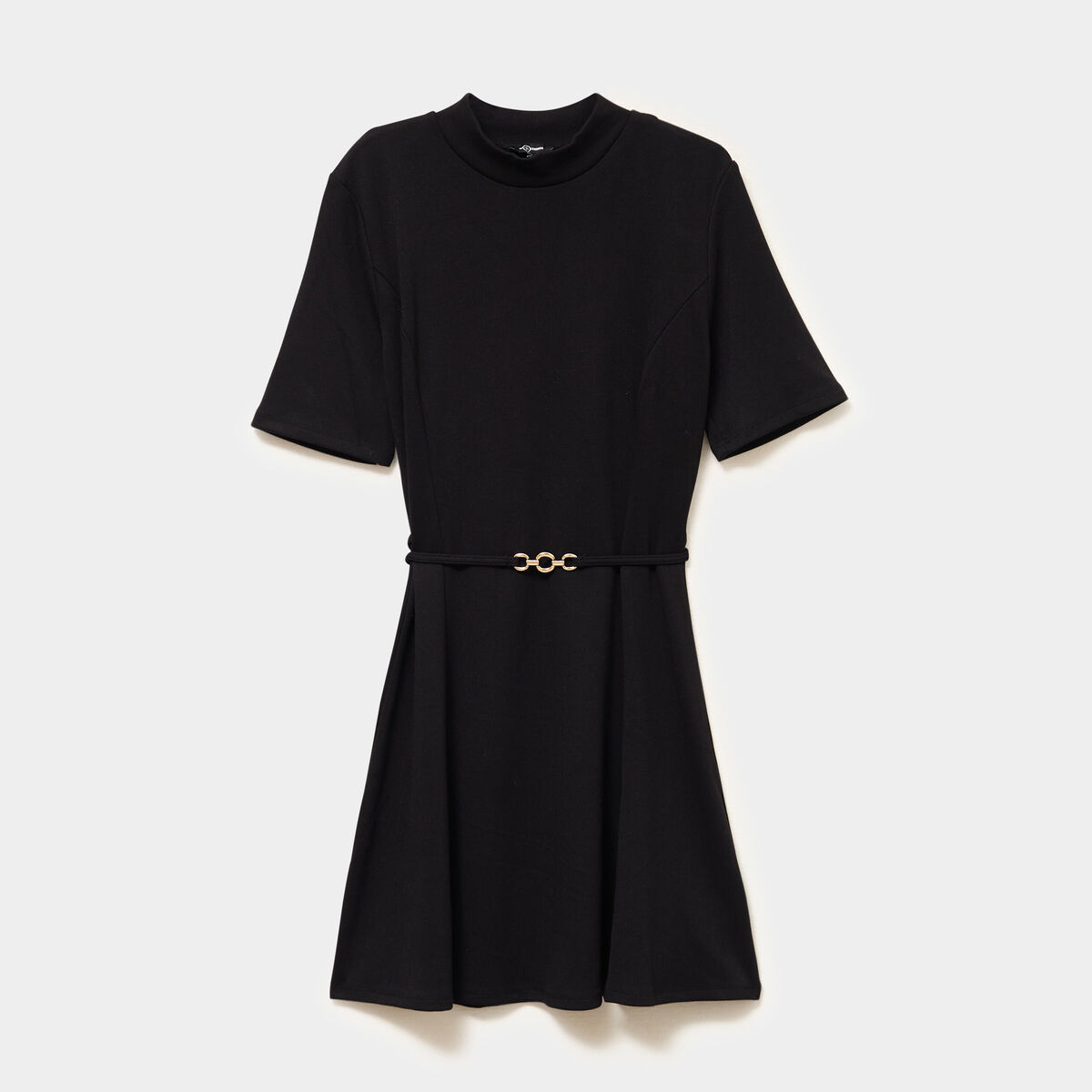 Robe &eacute;vas&eacute;e boucle taille noir femme