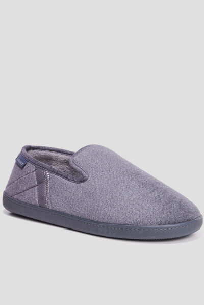 Chaussons charentaise Isotoner gris homme