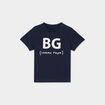 T-shirt col rond manches courtes coton bleu marine b&eacute;b&eacute; gar&ccedil;on
