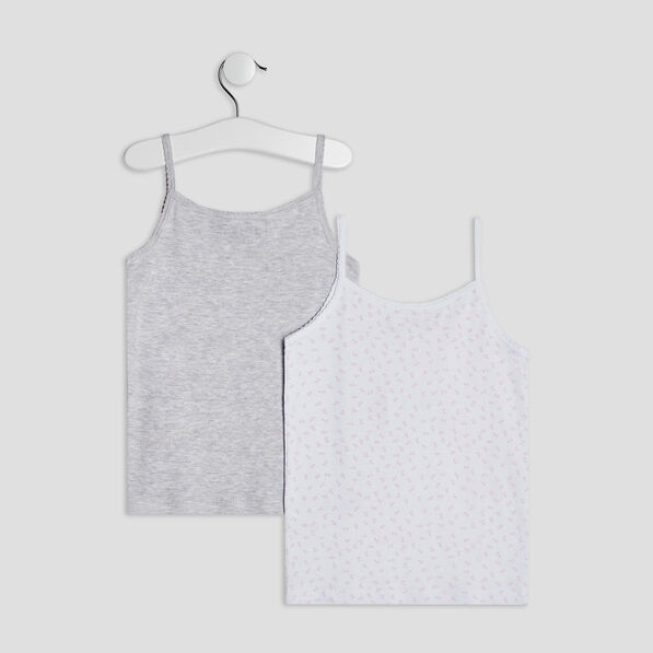 lot 2 debardeurs gris fille Lot 2 débardeurs gris fille