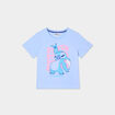 T-shirt manches courtes coton Stitch bleu fille
