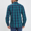 Chemise droite manches 3/4 vert emeraude homme