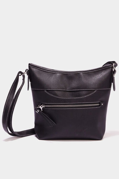 Sac cabas à bandoulière noir femme