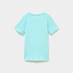 T-shirt &agrave; sequins manches courtes coton bleu turquoise gar&ccedil;on