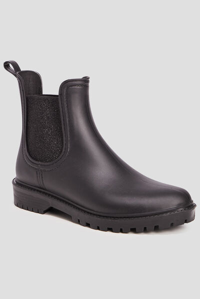 Bottes de pluie chelsea noir femme