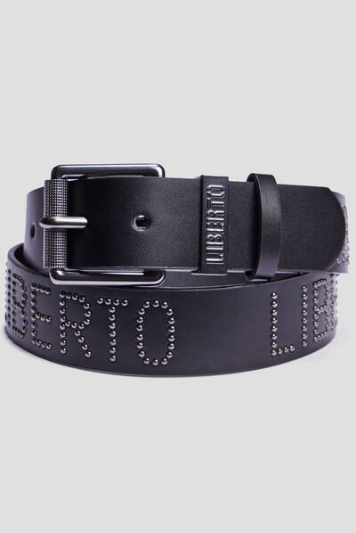 Ceinture cloutée Liberto noir homme