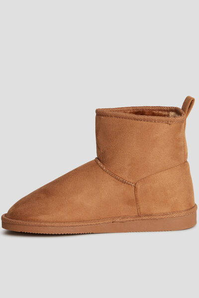 Bottines fourrées sable femme