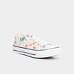Tennis basses en toile &agrave; lacets multicolore femme