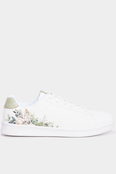 Baskets &agrave; lacets vert clair femme
