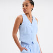 Veston sans manches bleu ciel femme