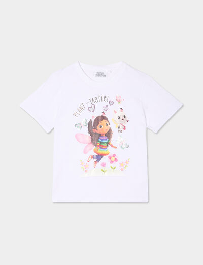 T-shirt Gabby et la maison magique blanc fille