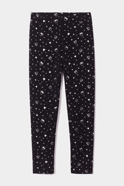 Legging molleton Minnie noir fille
