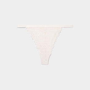 Tanga en dentelle ivoire femme