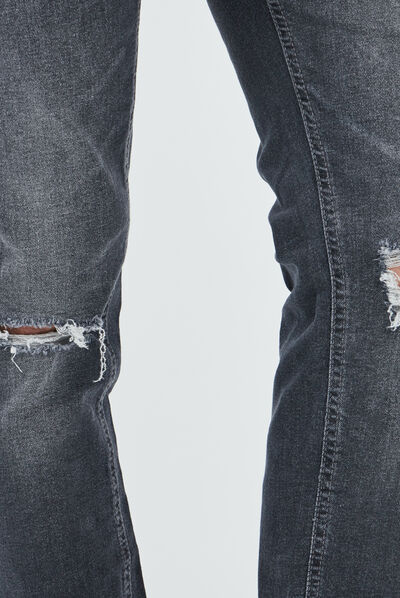 Jeans skinny stretch Liberto bleu gris homme