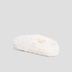 Chaussons mules fausse fourrure blanc femme