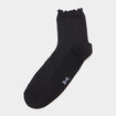 Lot 5 paires socquettes c&ocirc;tel&eacute;es noir femme