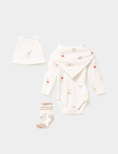 Ensemble naissance Winnie l'ourson blanc b&eacute;b&eacute;