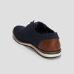 Derbies plates &agrave; lacets bleu marine homme