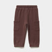 Pantalon maille 2 poches marron fonc&eacute; b&eacute;b&eacute; gar&ccedil;on