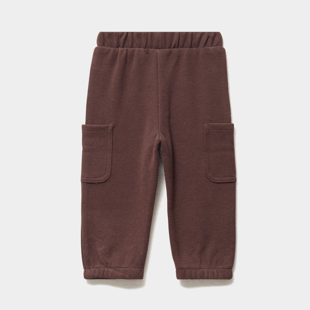 Pantalon maille 2 poches marron fonc&eacute; b&eacute;b&eacute; gar&ccedil;on